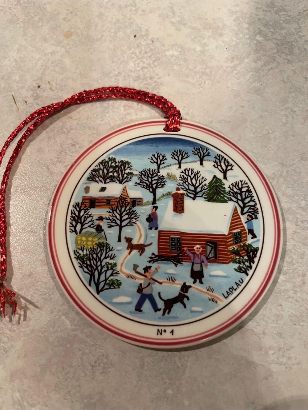 Vintage Villeroy & Boch Naïf Porcelain Holiday Ornament